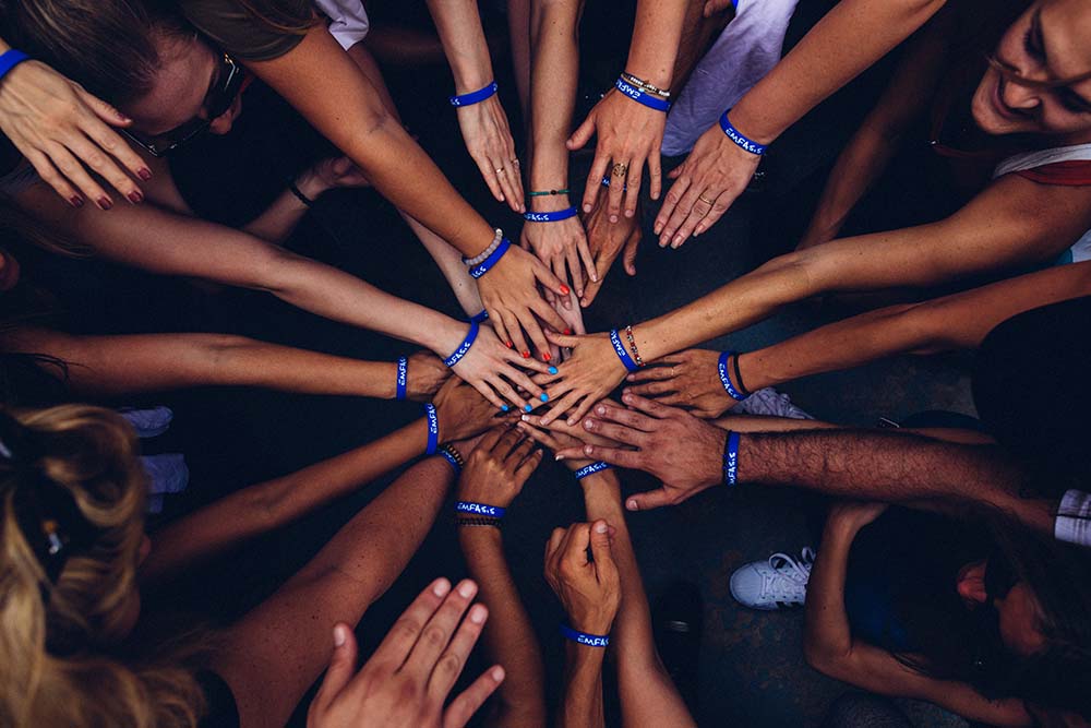 photo of group of people's hands